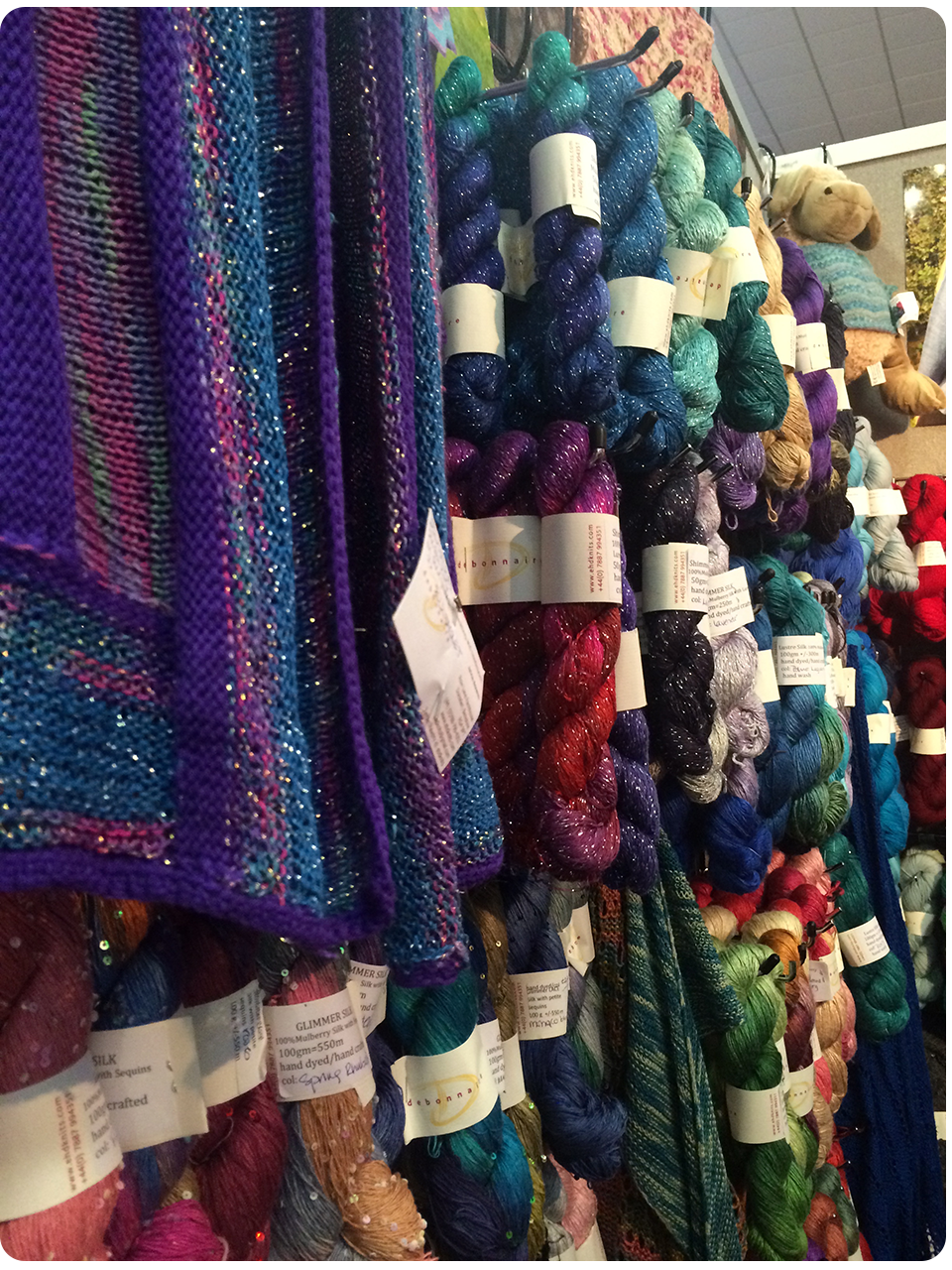 A sparkly shawl on the Debonnaire stand. - Plutonium Muffins